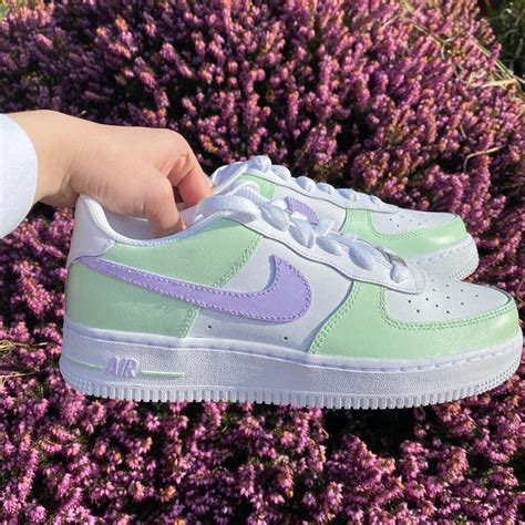 nike air force paars groen